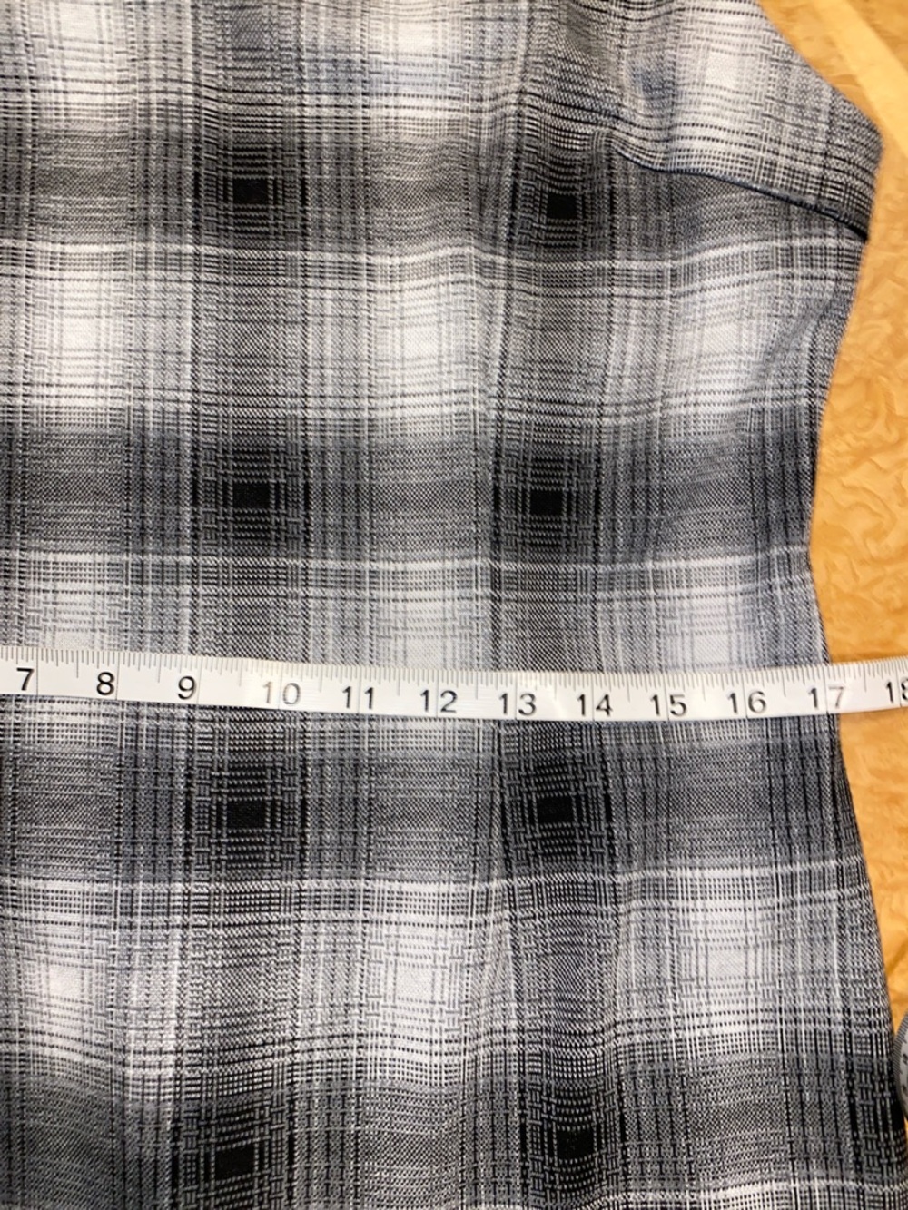 Adrienne Vittadini Black & White Plaid Midi Sheath Dress Size 12 - Picture 13 of 15